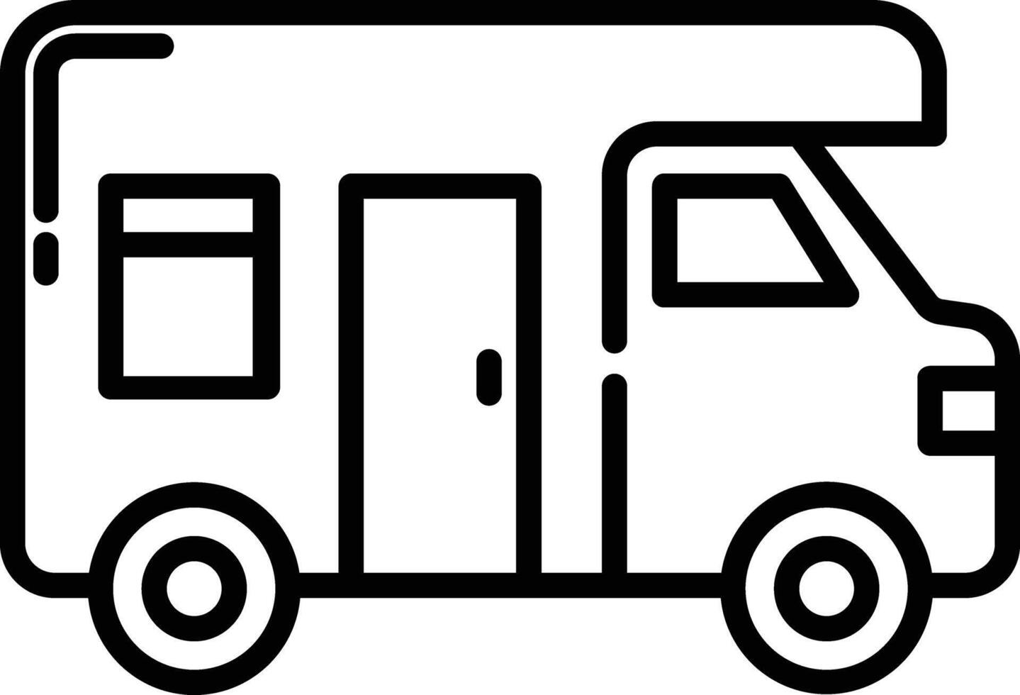 Caravan outline illustration vector