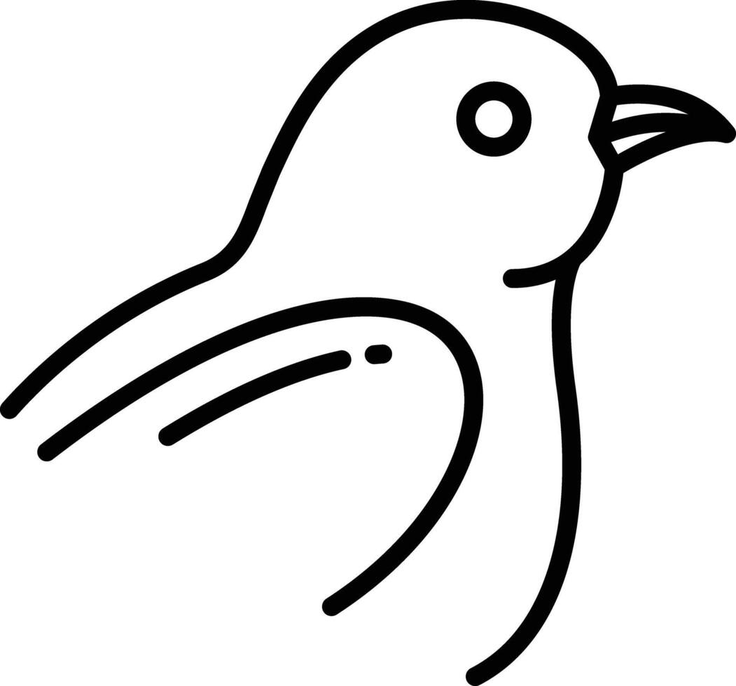 pájaro contorno ilustración vector