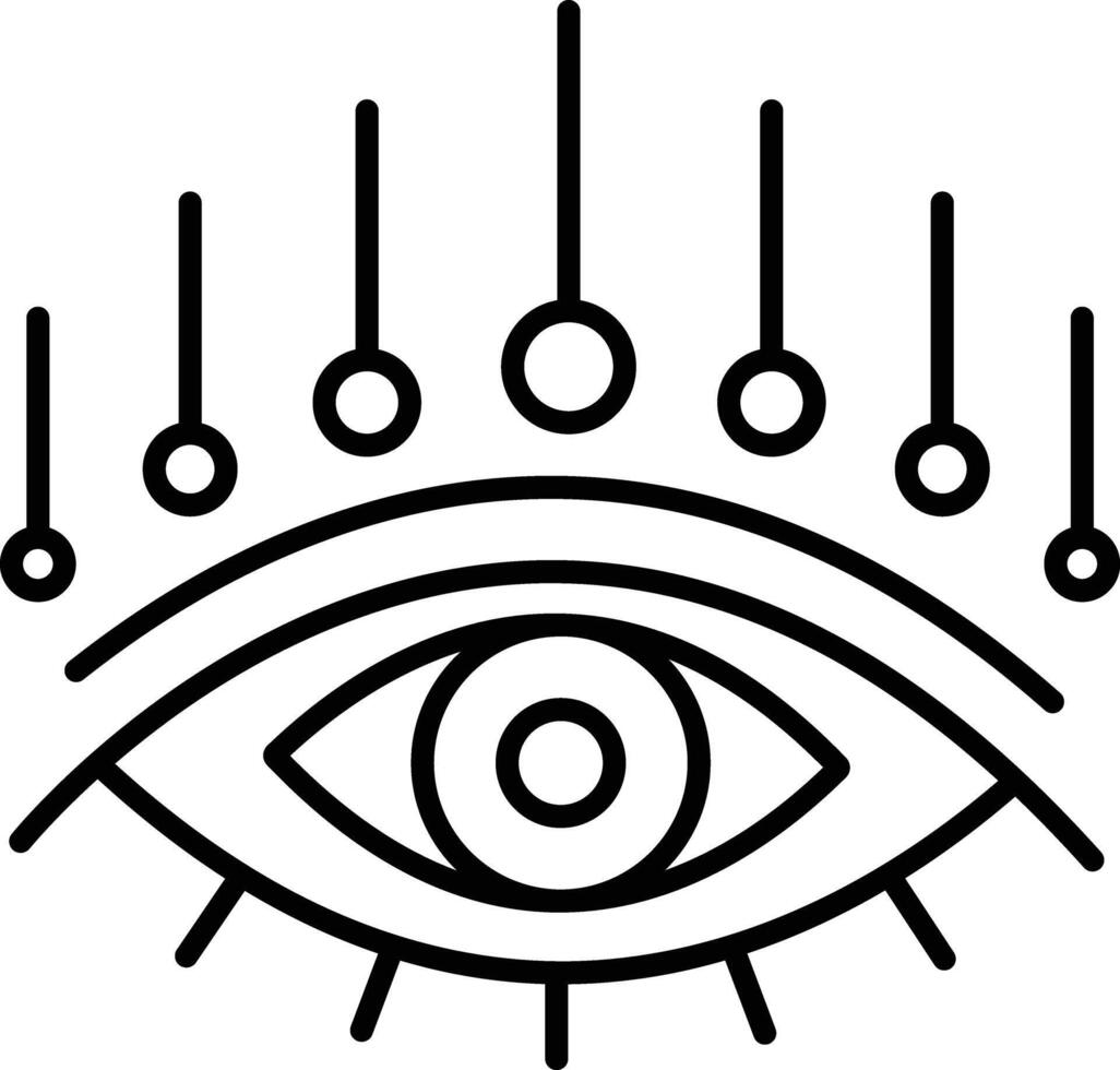 Eye outline illustration vector