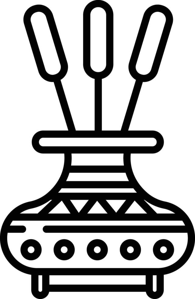 Incense outline illustration vector