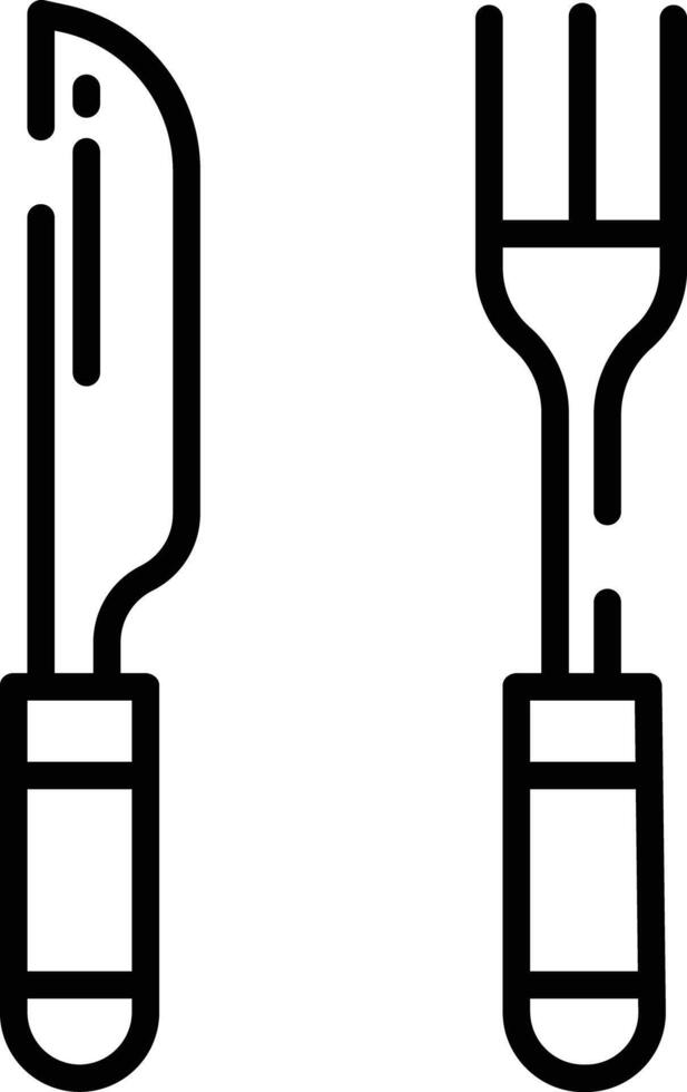 Silverware outline illustration vector