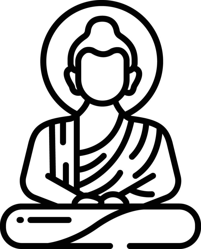 Buddha's Footprint outline illustration vector