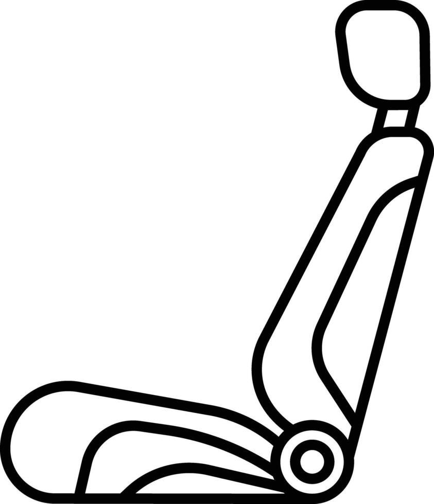 Car seat outline illustration vector