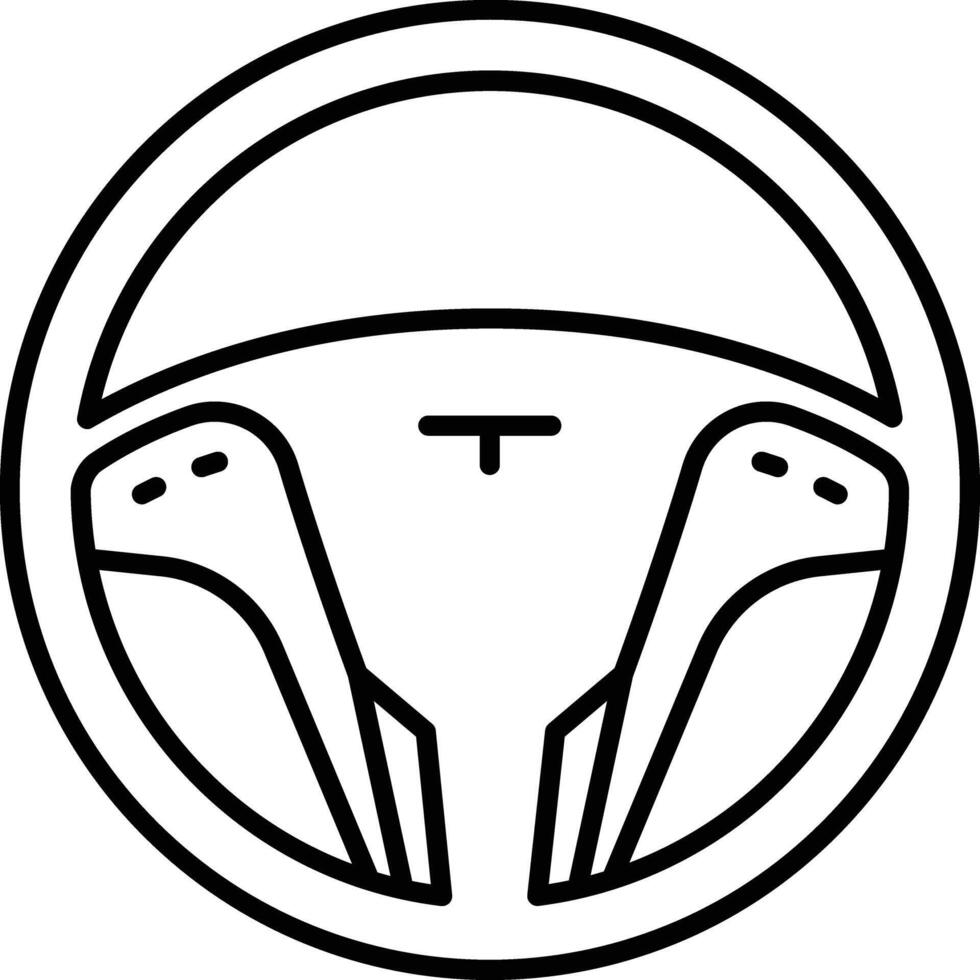 Car Steering outline illustration vector