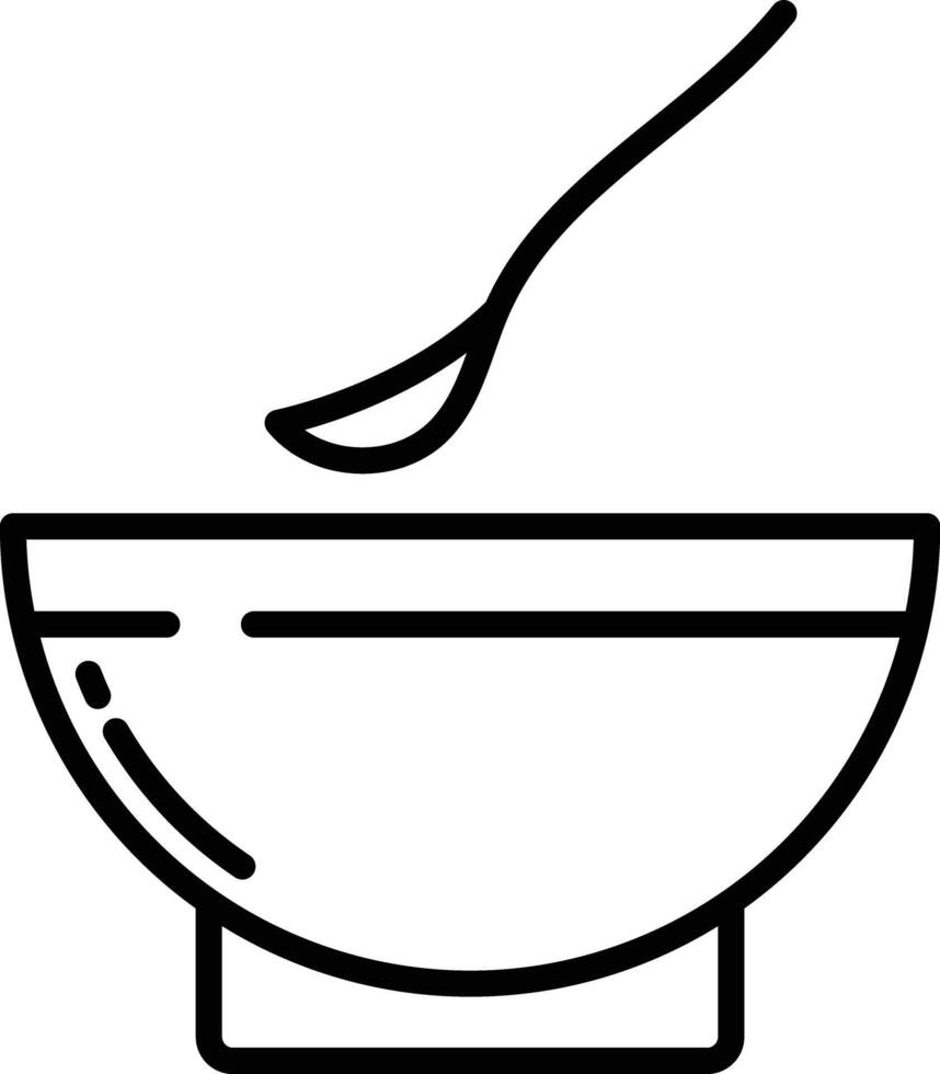 Soup outline illustration vector