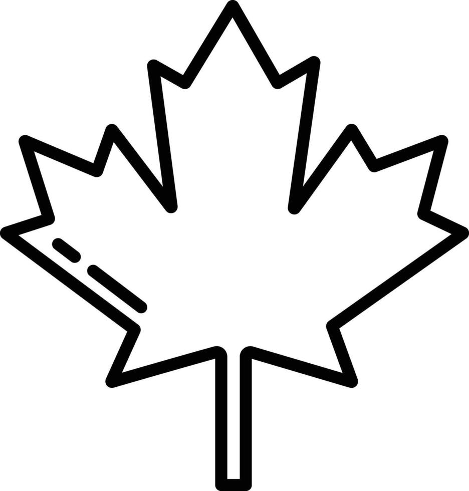 Maple Leaves outline illustration vector
