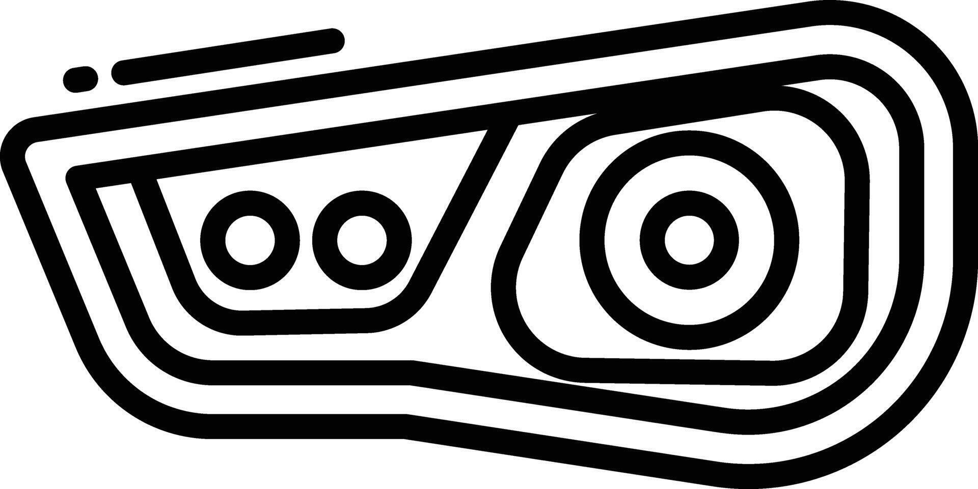 Car light outline illustration vector