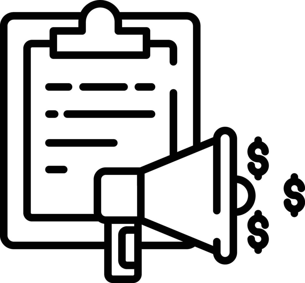 Marketing plan outline illustration vector