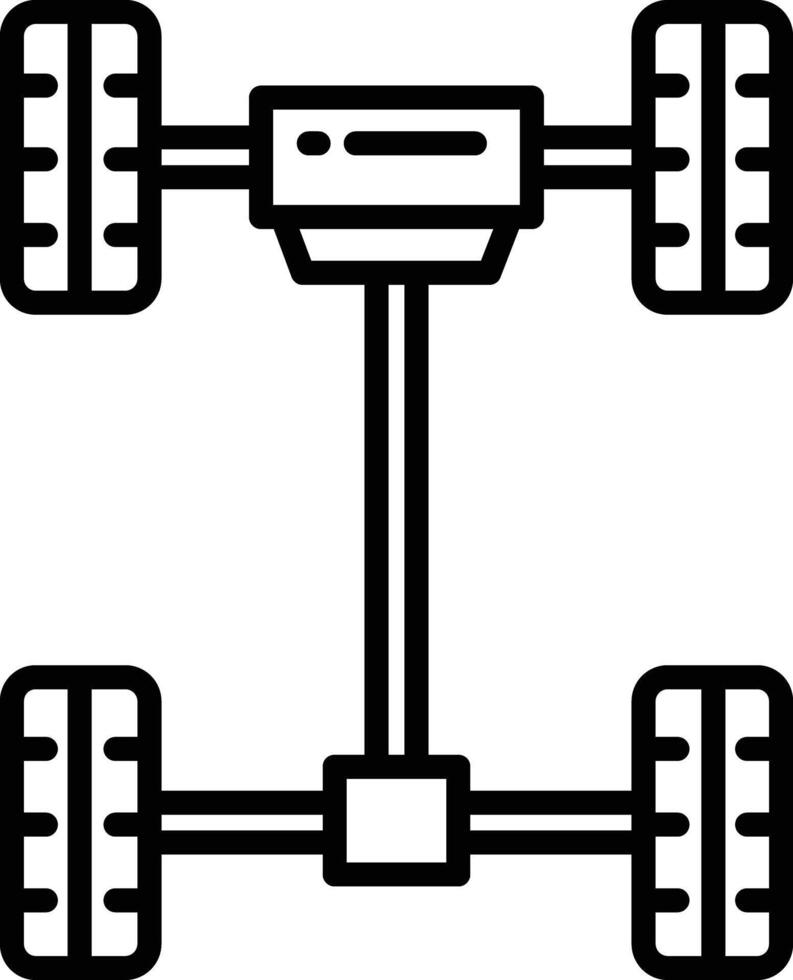 Chassis outline illustration vector