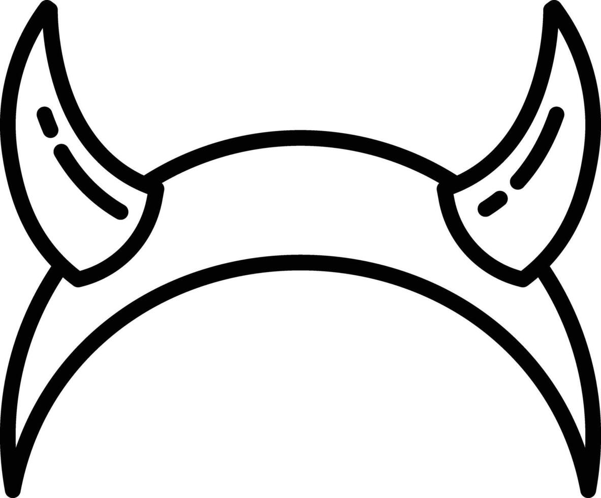 Headband outline illustration vector