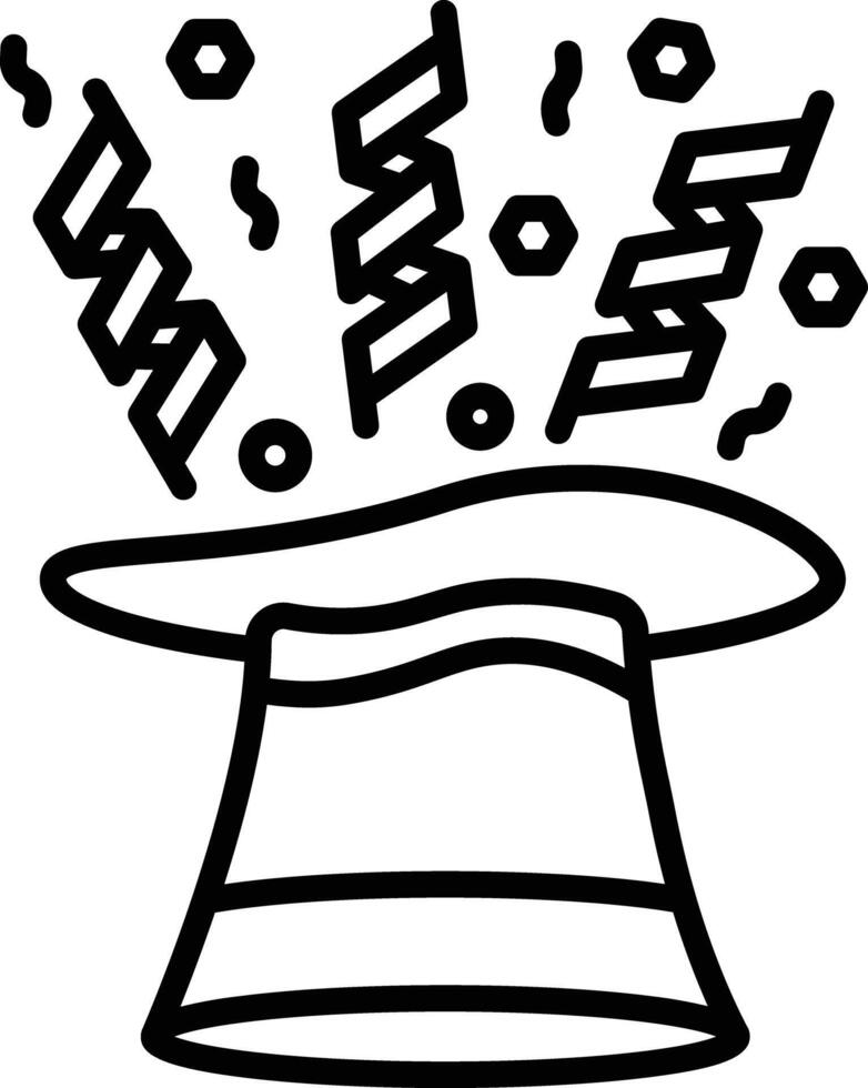 Hat outline illustration vector