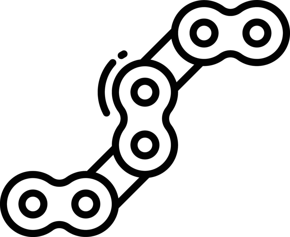 Chain outline illustration vector