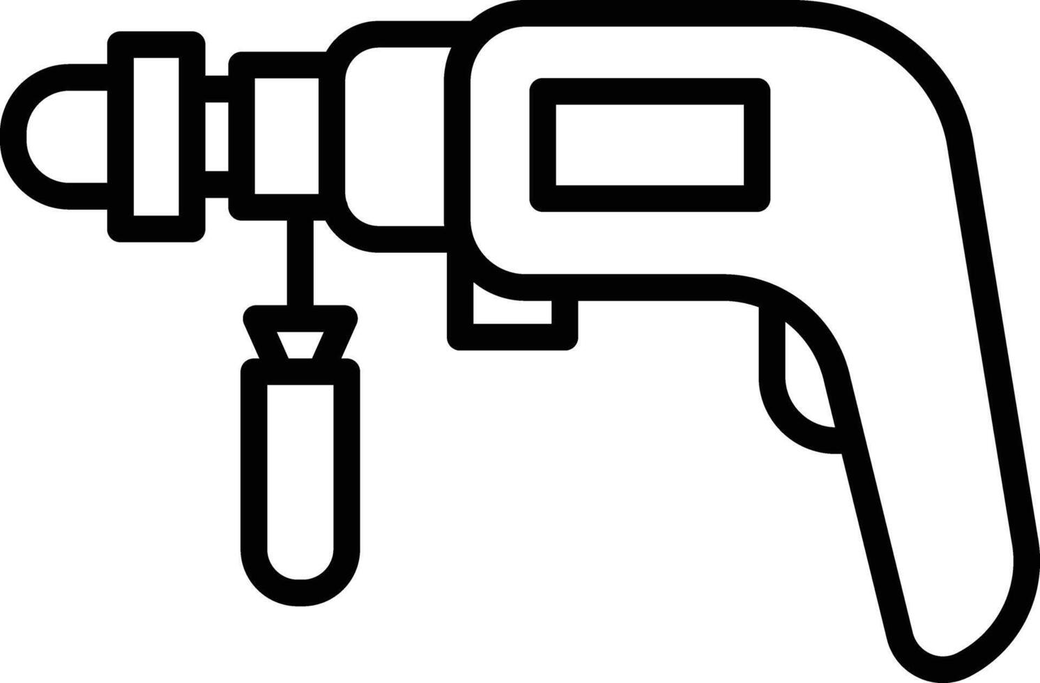 Drill outline illustration vector