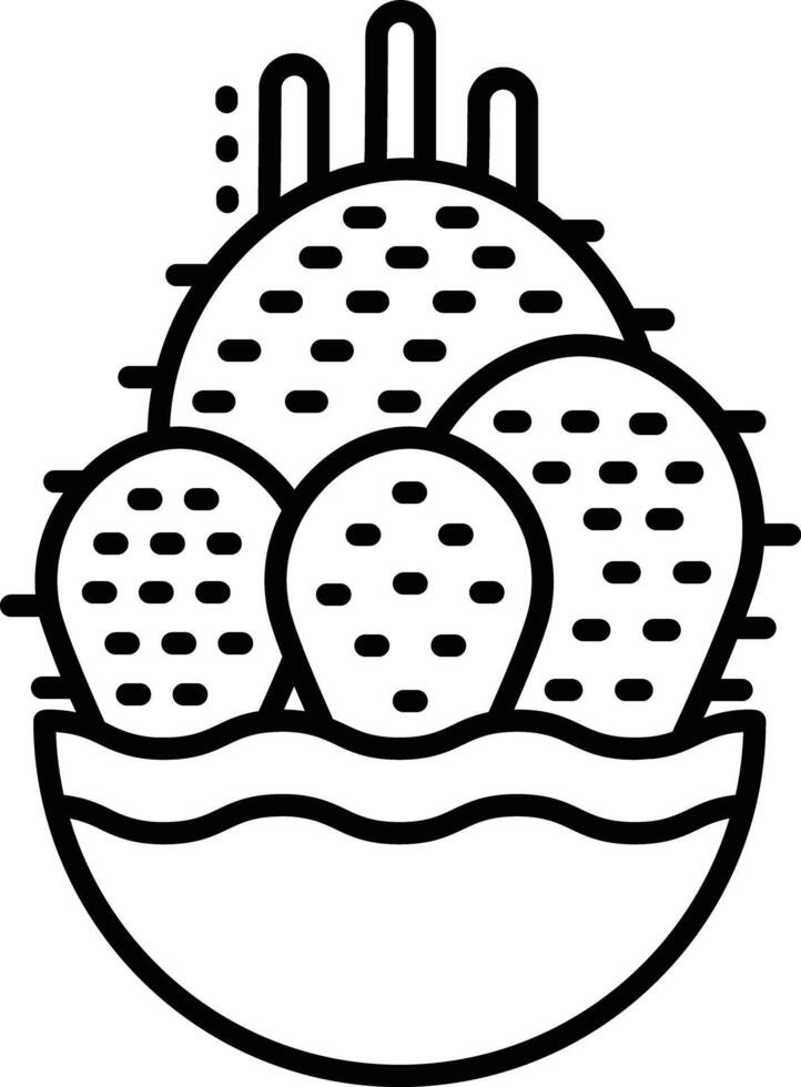 Cactus Plant outline illustration vector