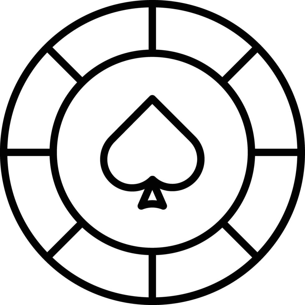 Spades Card outline illustration vector