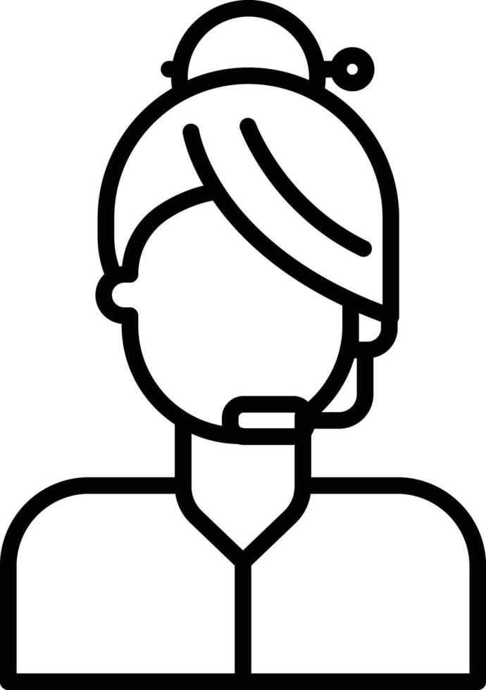 Customer support outline illustration vector