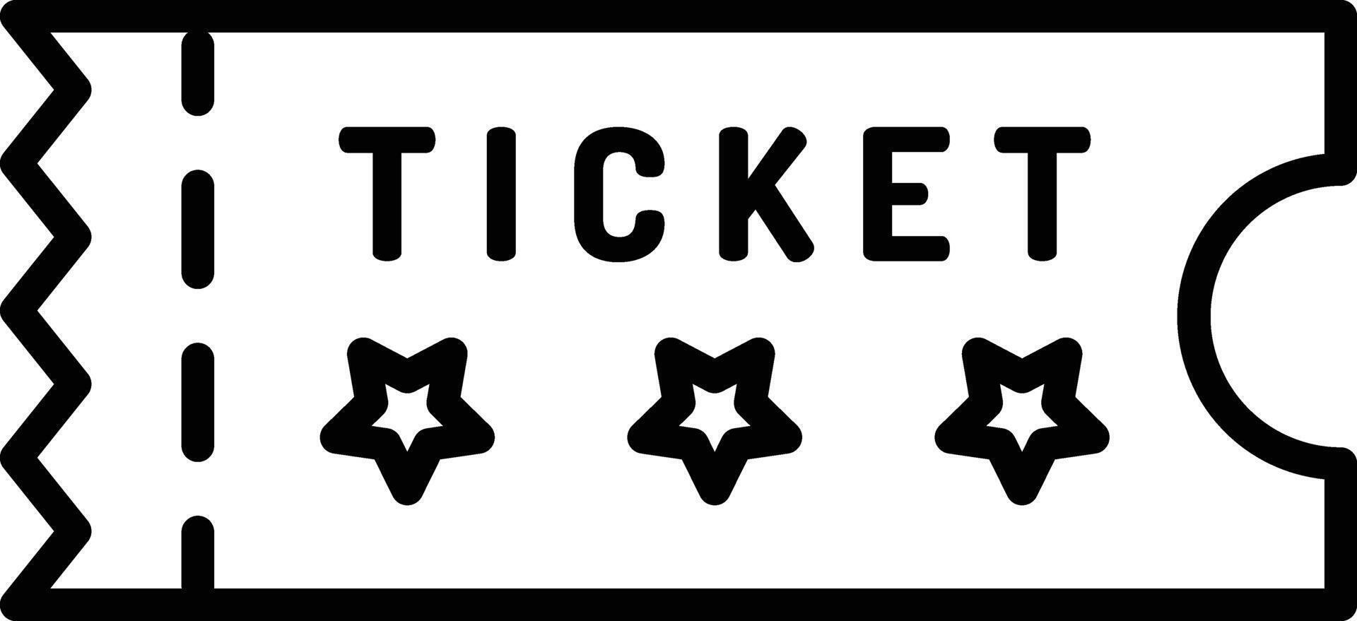 Ticket outline illustration vector