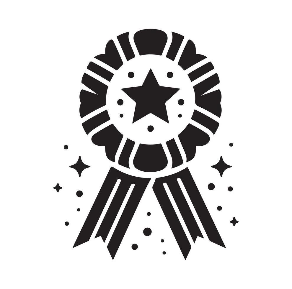 minimal award ribbon badge icon. guarantee or medal thin line. concept of minimal consumer control emblem or assurance vector