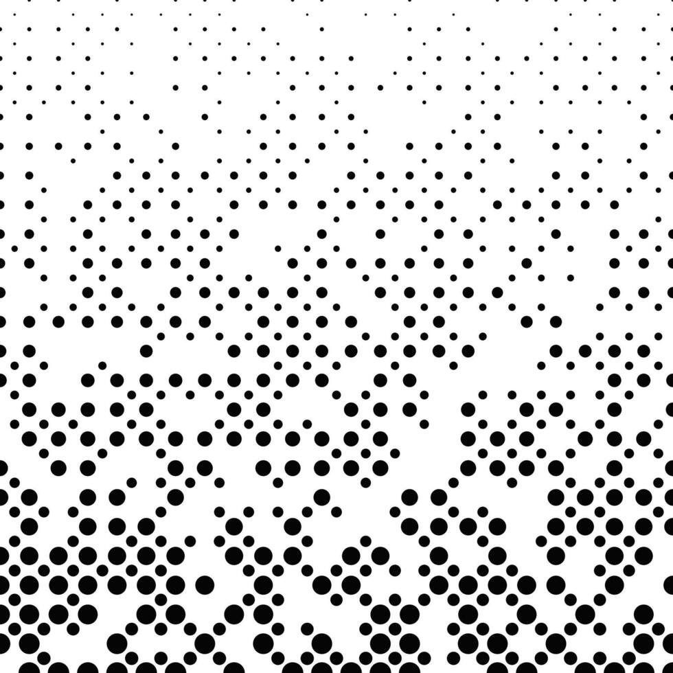 Geometrical repeating monochrome abstract dot pattern background vector