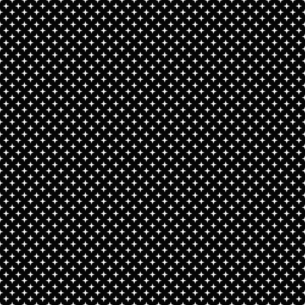 Seamless black and white geometrical star pattern background vector