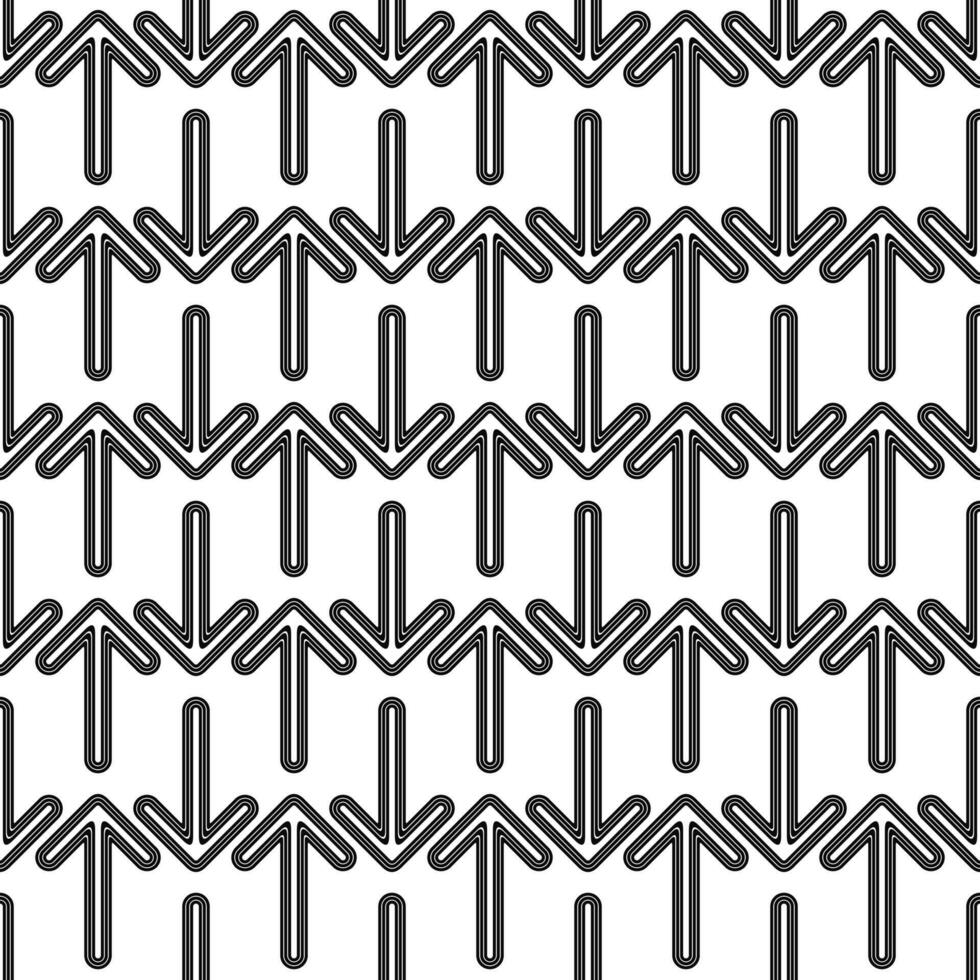 Seamless black and white arrow pattern vector