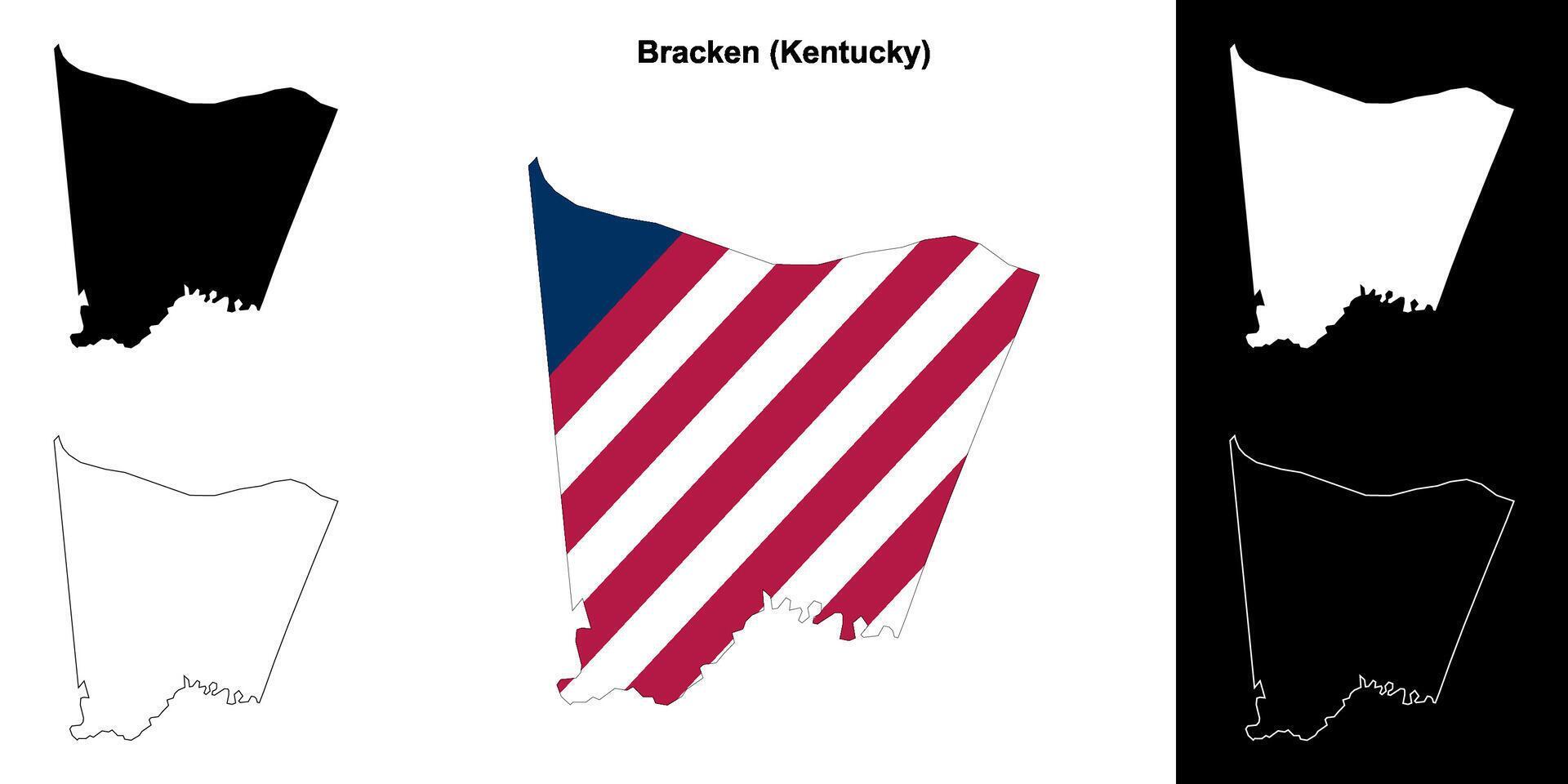 Bracken County, Kentucky outline map set 43105794 Vector Art at Vecteezy
