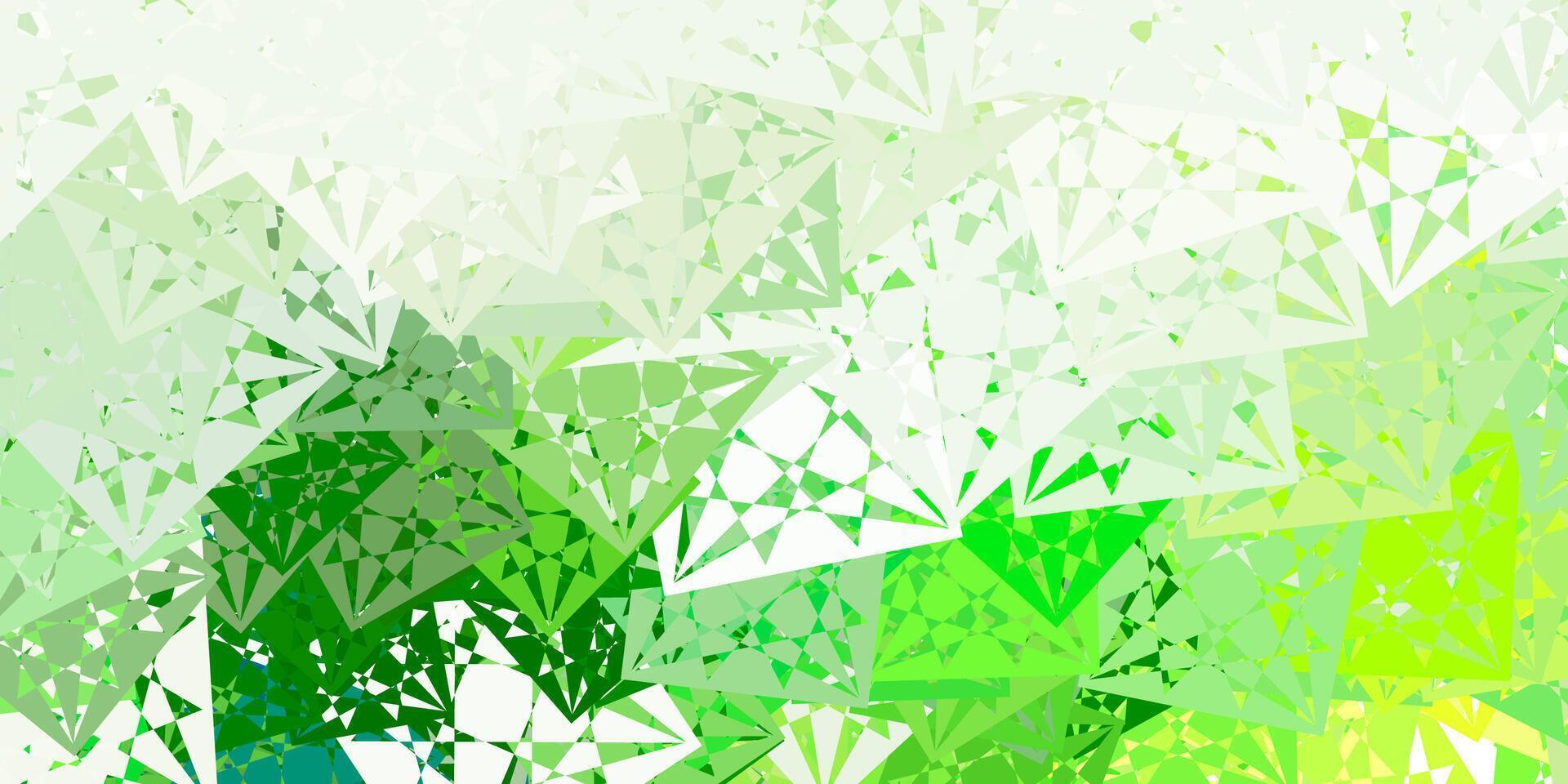 Light Green, Yellow template with triangle shapes. vector