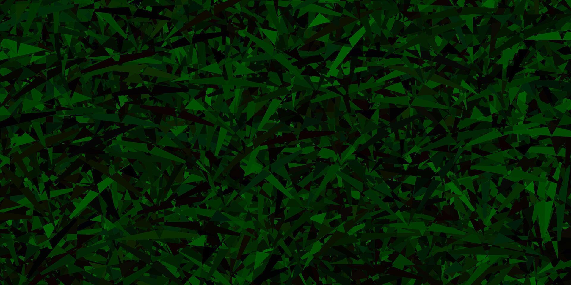 Dark green, red texture with random triangles. vector