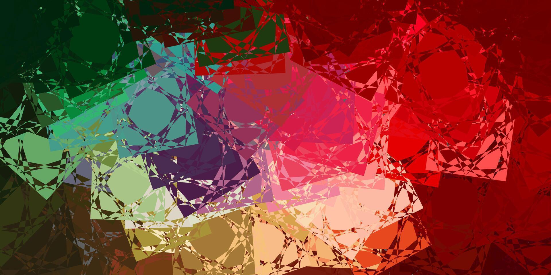 Light Green, Red texture with random triangles. vector