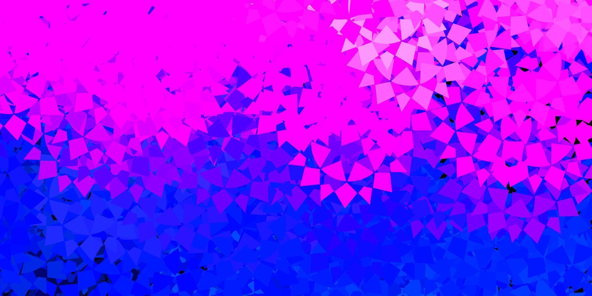 Light pink, blue background with triangles. vector