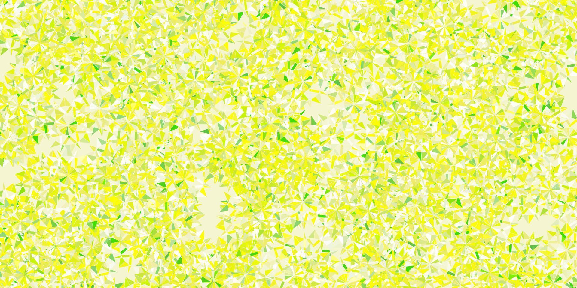 Light green, yellow template with ice snowflakes. vector