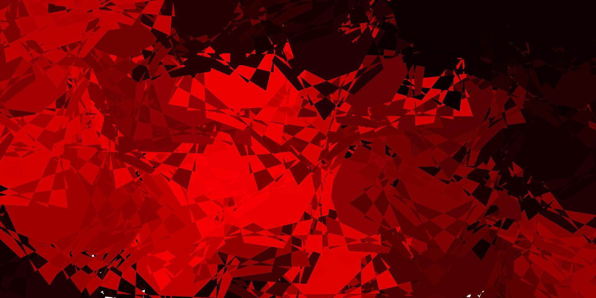 Dark Red background with polygonal forms. vector