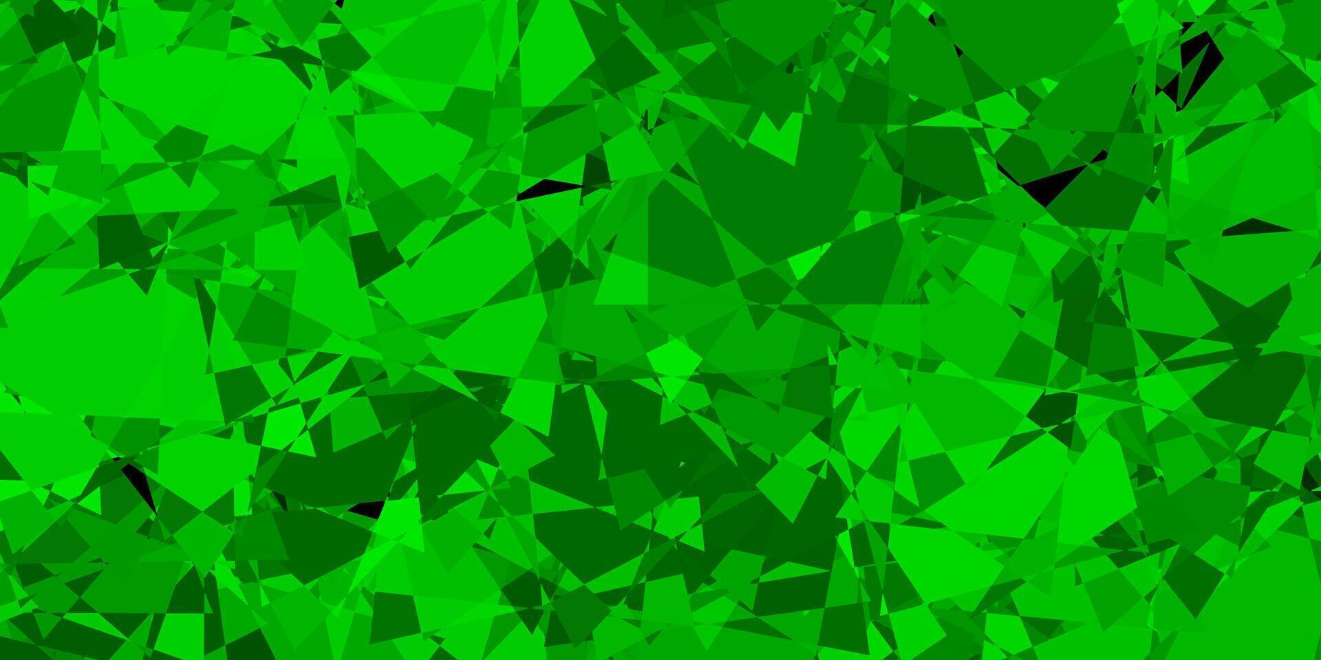 Dark Green, Yellow layout with triangle forms. vector