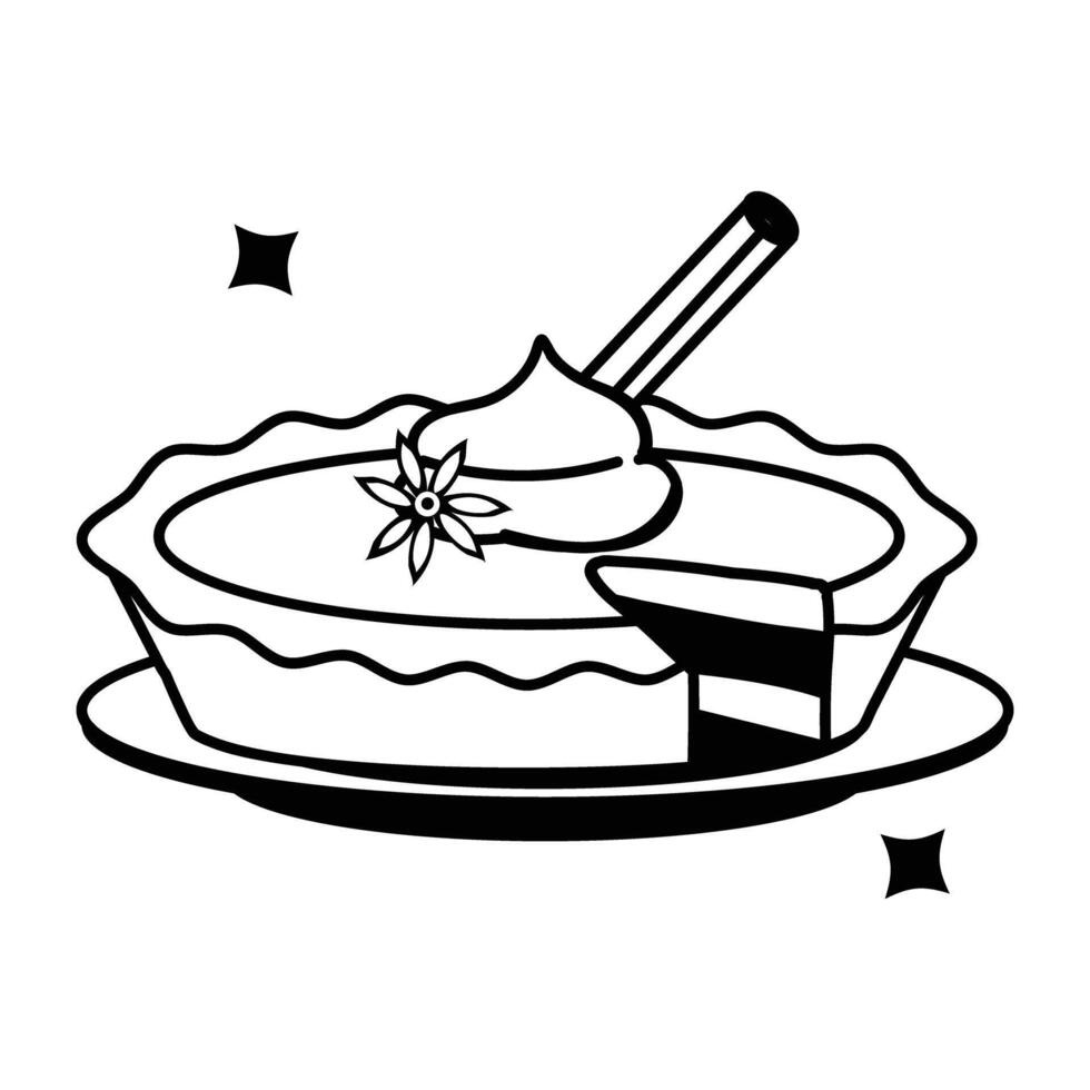 Trendy Egg Tart vector
