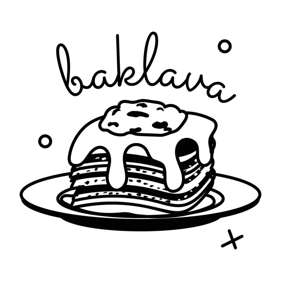 Trendy Baklava Concepts vector