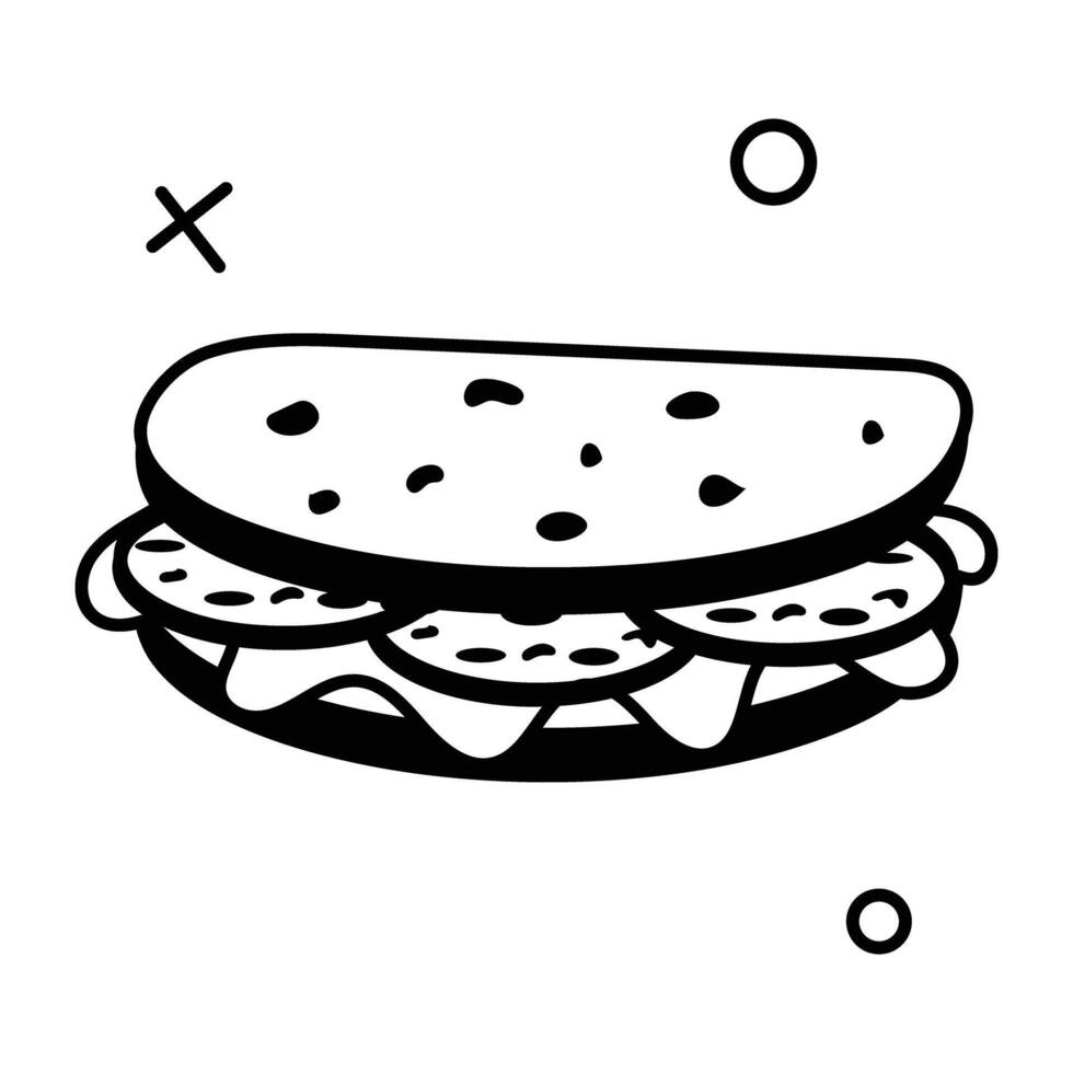 Trendy Sub Burger vector