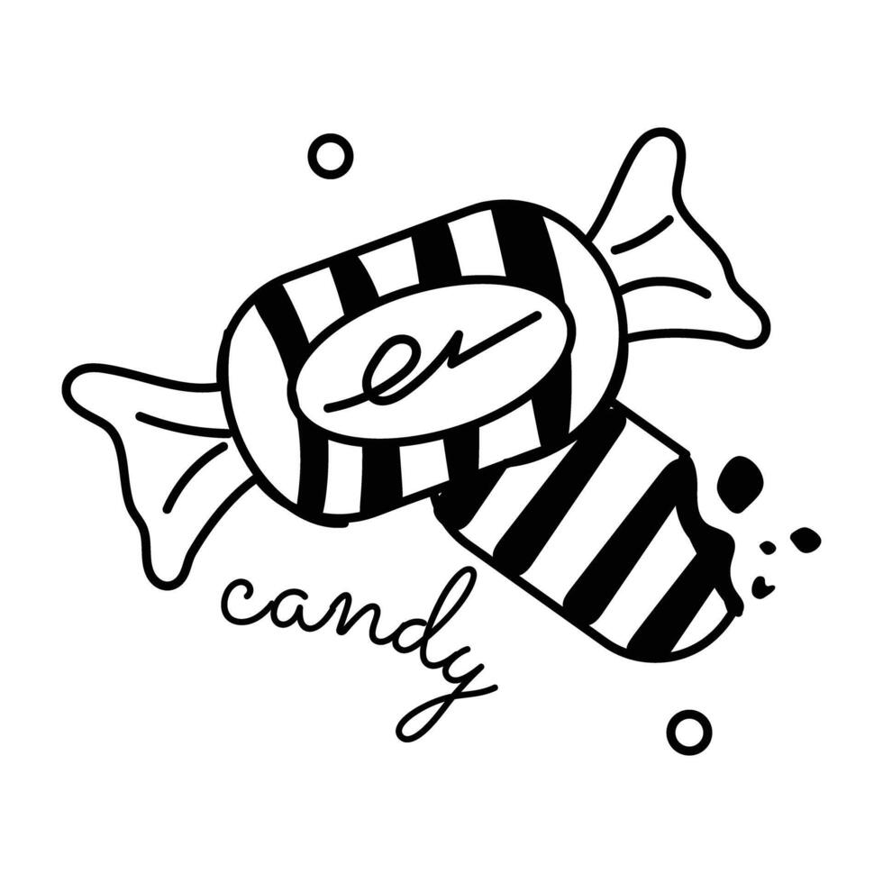 Trendy Wrapped Candy vector