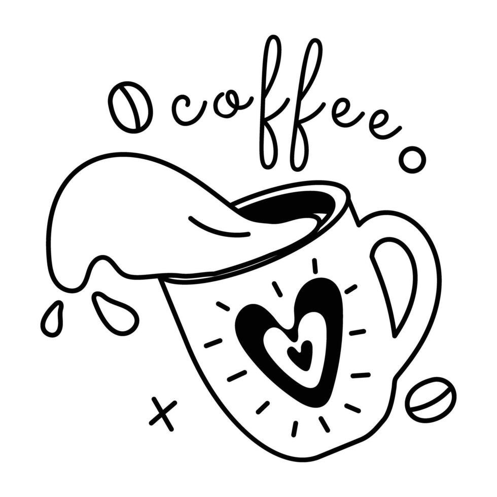 Trendy Coffee Spill vector