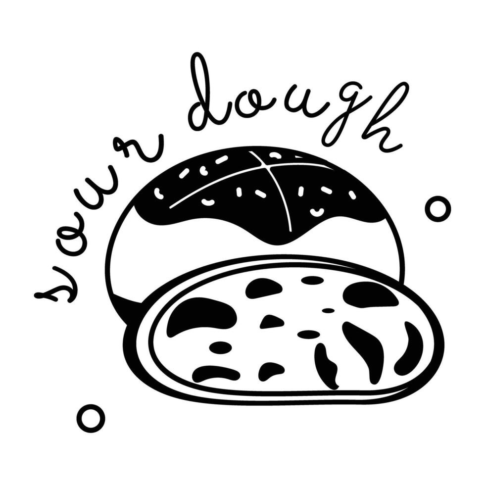 Trendy Sour Dough vector