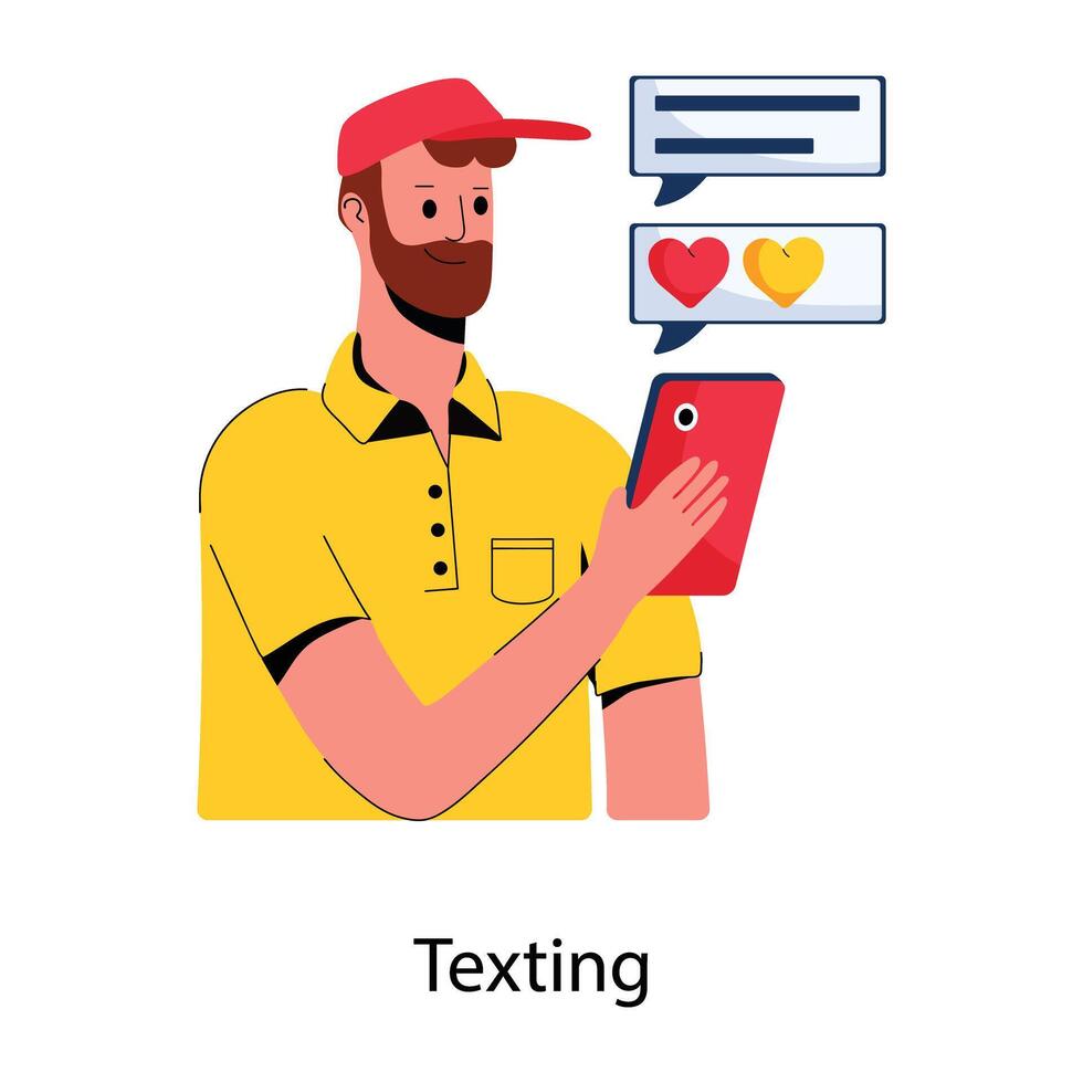 Trendy Texting Concepts vector