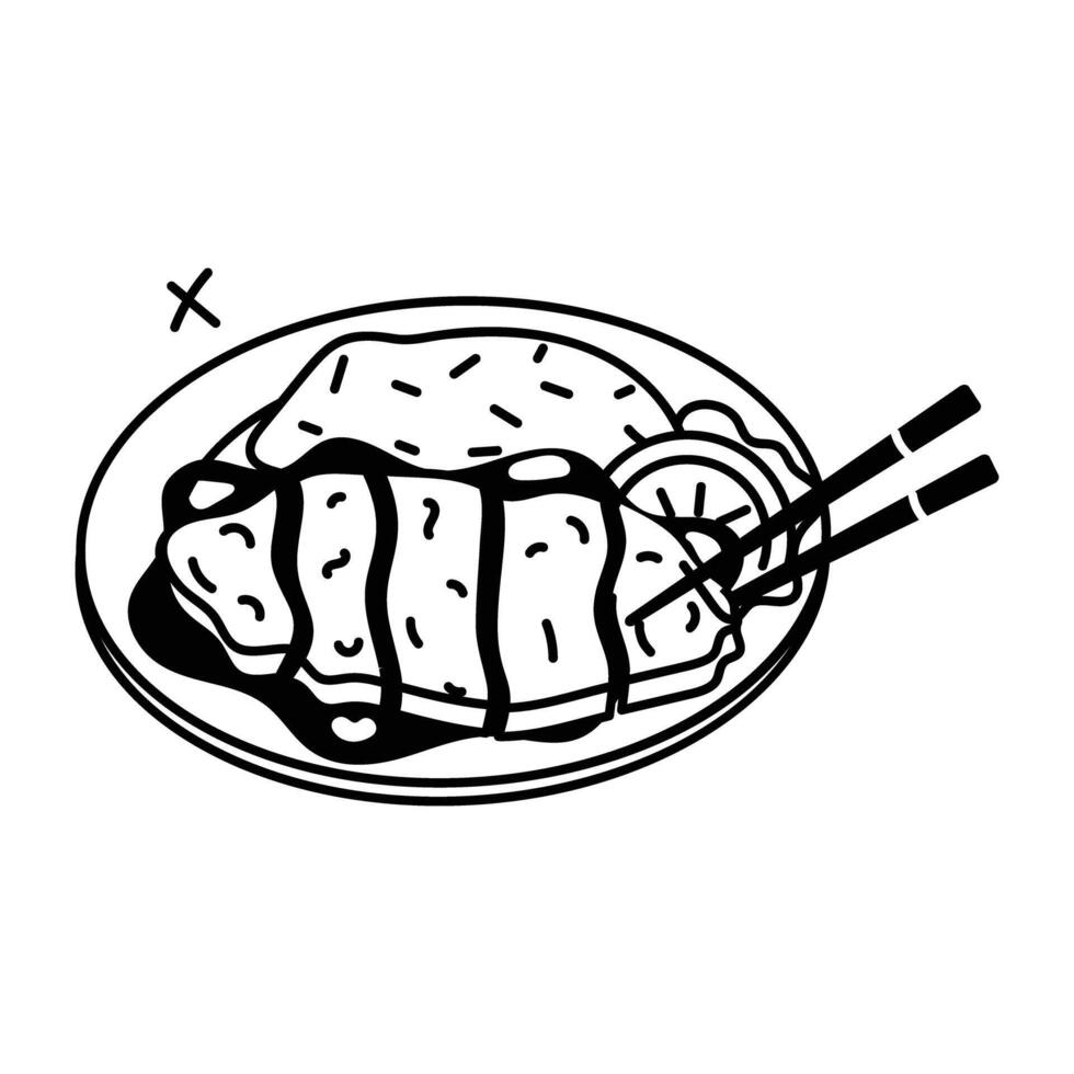 Trendy Tonkatsu Concepts vector