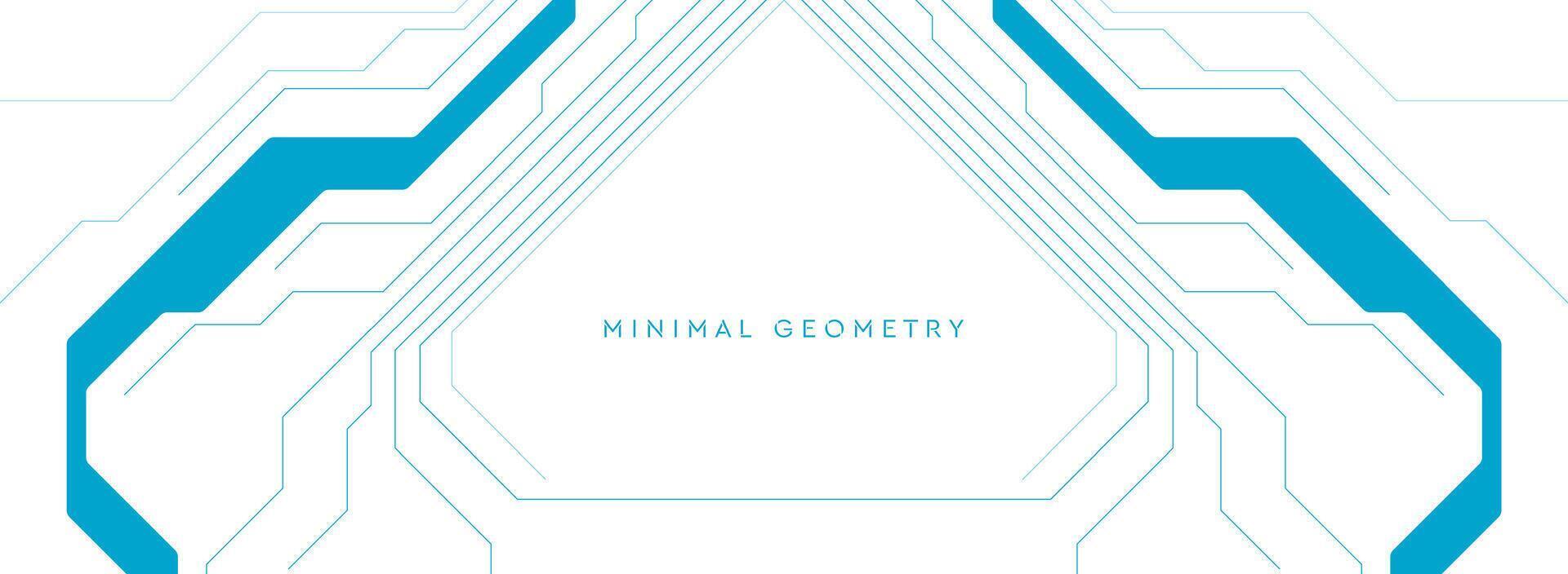 Blue minimal lines abstract futuristic tech background vector