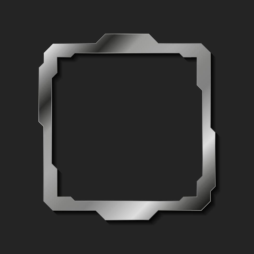 Grey metallic technology geometric frame abstract background 43107000