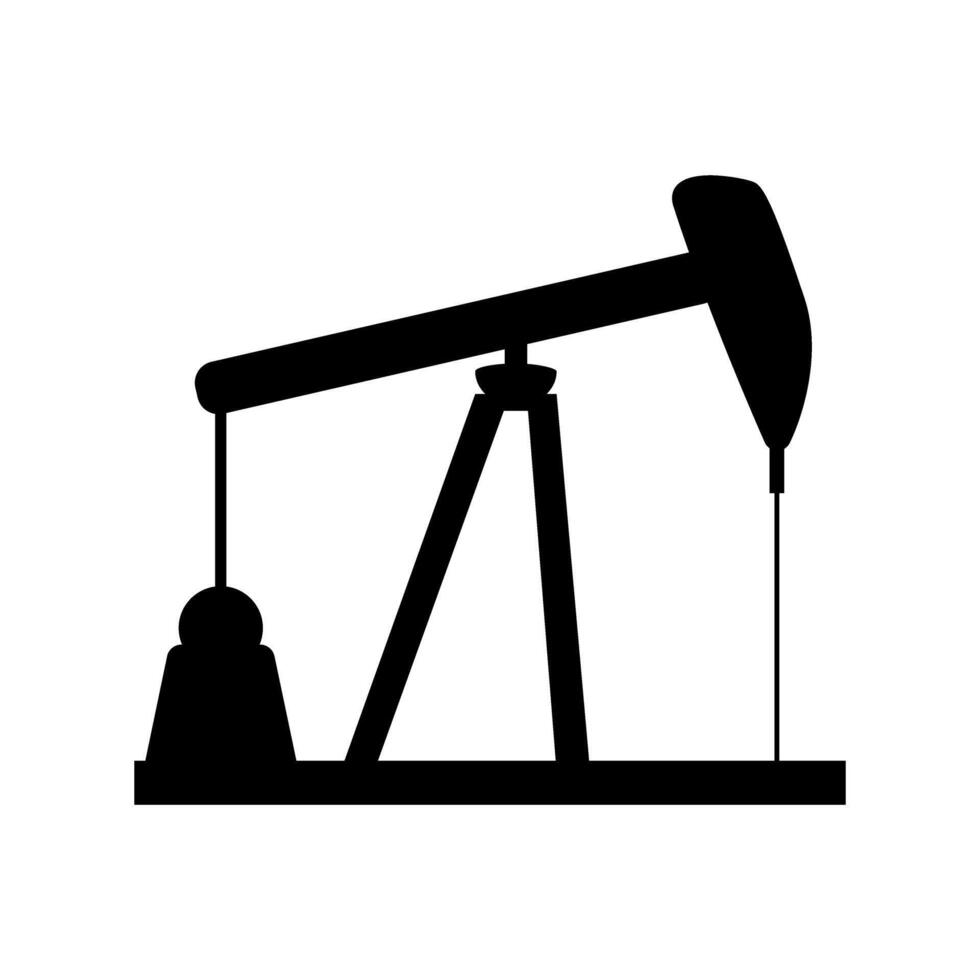 Pump Jack icon. Oil illustration sign. Oil Drilling symbol. Oil Pumping logo. vector
