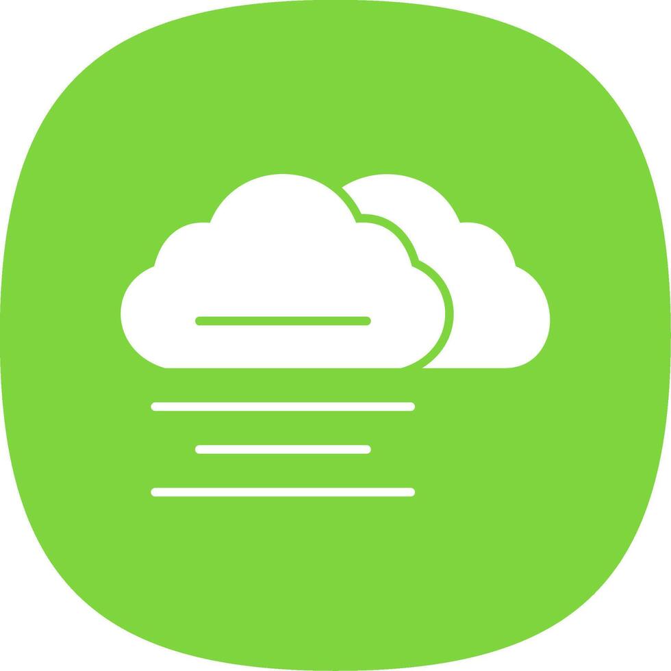 Mist Glyph Curve Icon vector