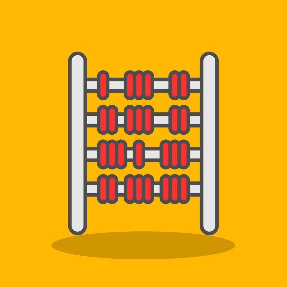 Abacus Filled Shadow Icon vector
