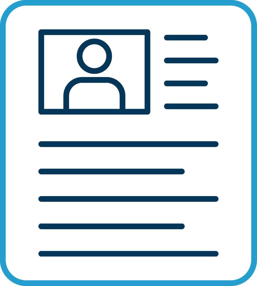 Portfolio Line Blue Two Color Icon vector
