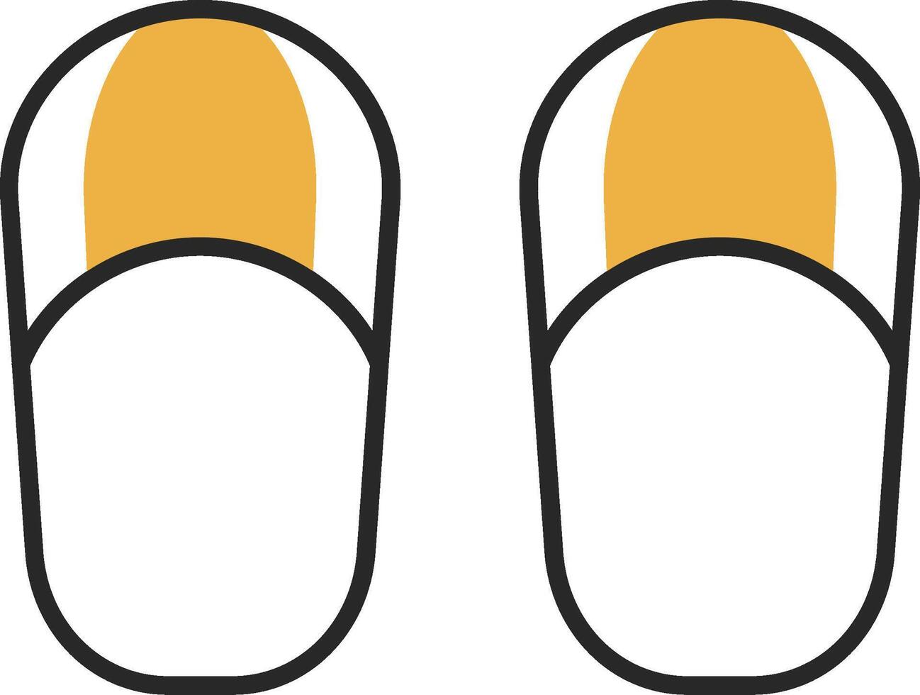 Sandals Skined Filled Icon vector