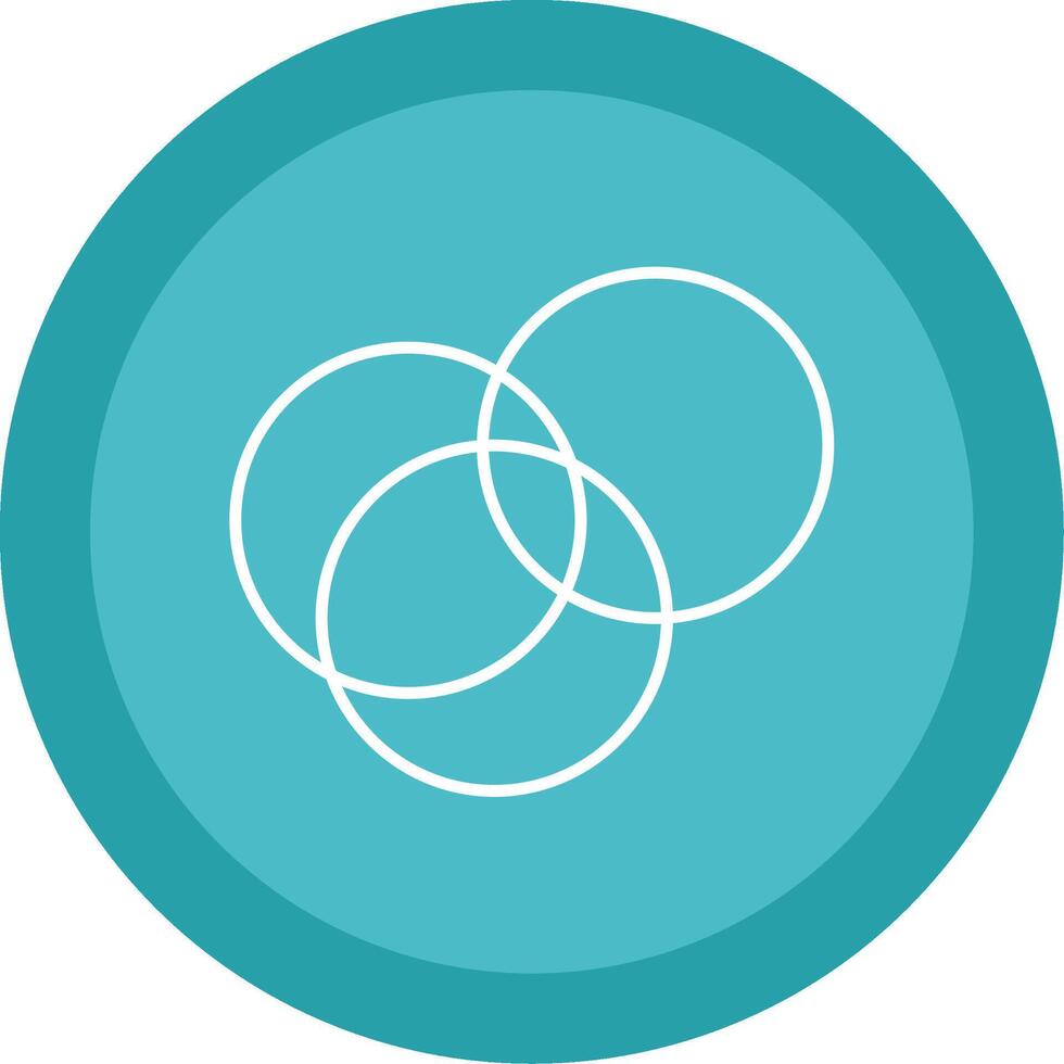 Intersection Line Multi Circle Icon vector