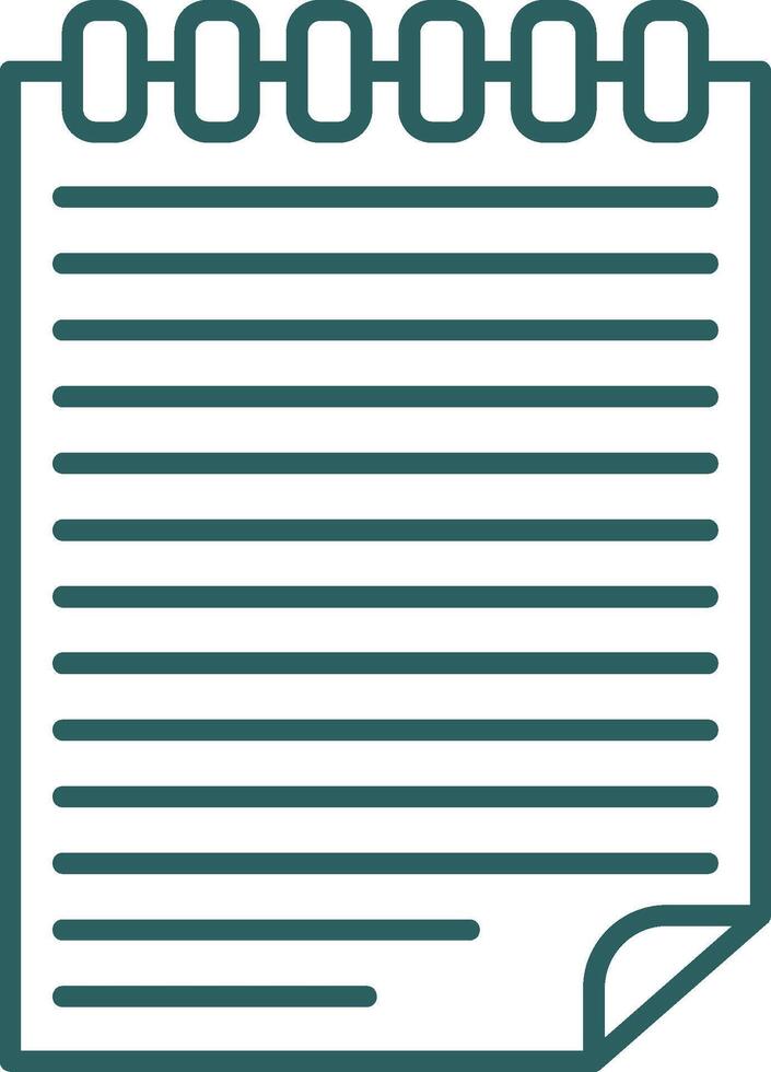 Accounting Line Gradient Round Corner Icon vector